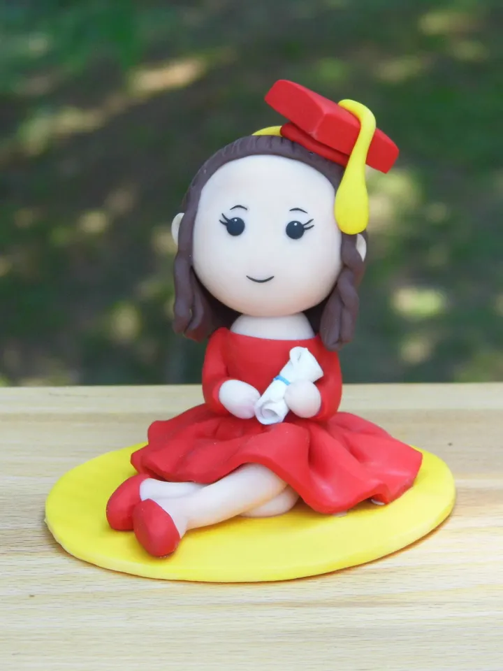 Custom Graduation Cake Topper Figurine, Graduation Girl Cake Topper, Graduation gift 2023, Graduation Cap Cake Topper, Personalized Cap Gift