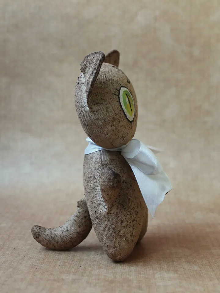 Star - coffee cat - a symbol of the new year in a gift box