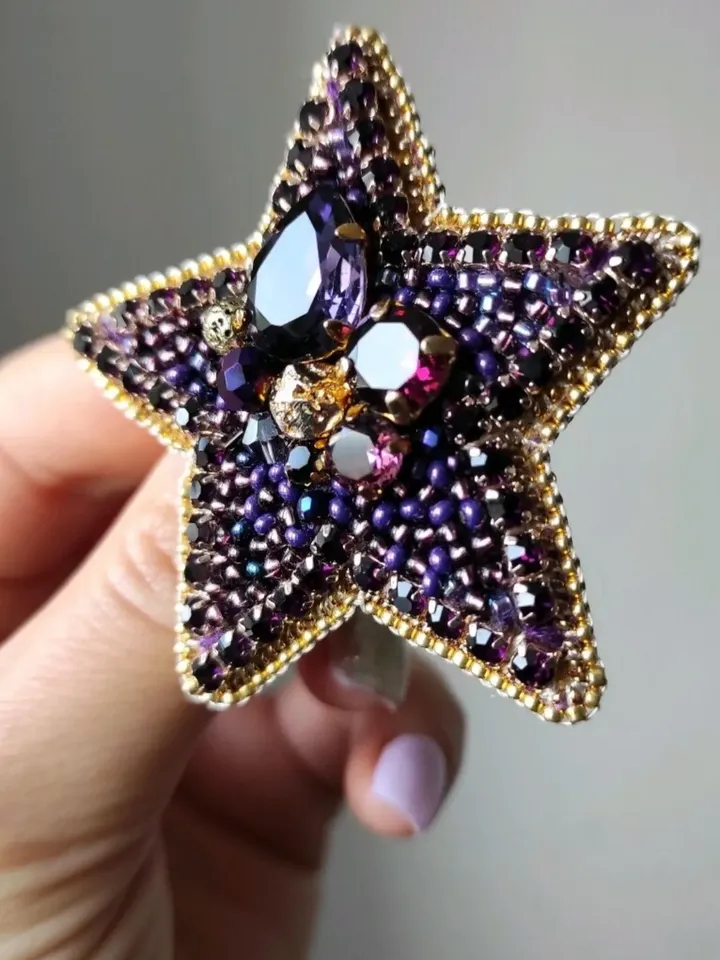 Set of brooches, star brooch, moon brooch, Saturn brooch, space pin, planet brooch, star and moon brooch, jewelry set