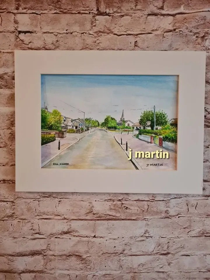 Kill, Co Kildare, Kill Village, Kildare, Ireland. Watercolour. unmounted, unframed