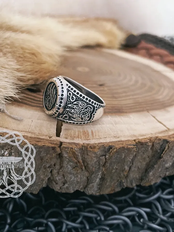 Berserker Ring, Bear Paw Ring, Impress of Veles Ring, Sterling Silver Viking Ring, Warding Veles Ring, Viking jewelry