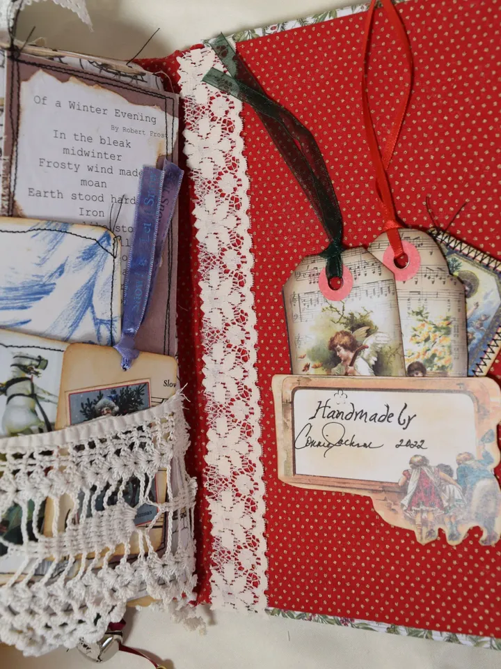 Christmas Themed Junk Journal-Recycled Journal-Junk Journal