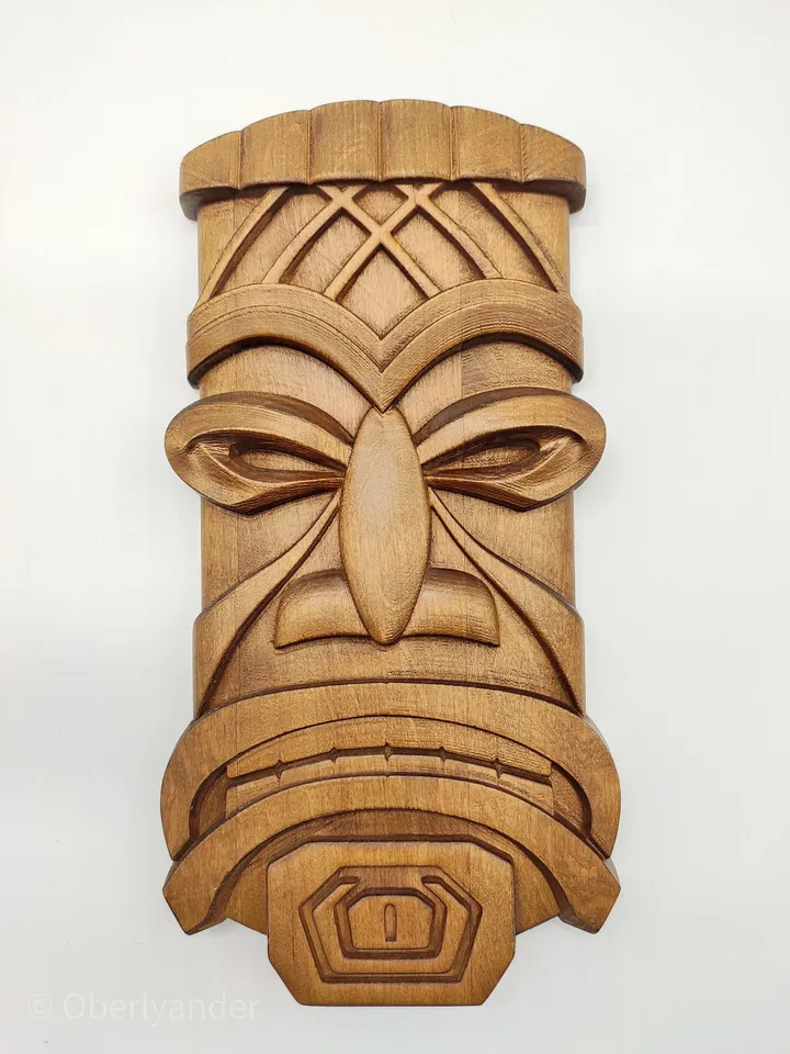 Tiki mask wood, African Wooden Tiki Mask, Wood decor, wall decor, wall panel, wooden wall panel, wooden mask, hawaiian mask, carved mask