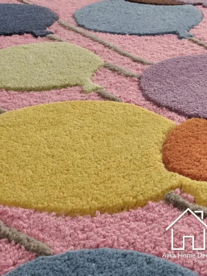 Multi Woolen Area Rug For Hall Kitchen Living Room Bed Room Bath Room Dining Room Kids Room Carpet / Kids Rugs / Customized Available