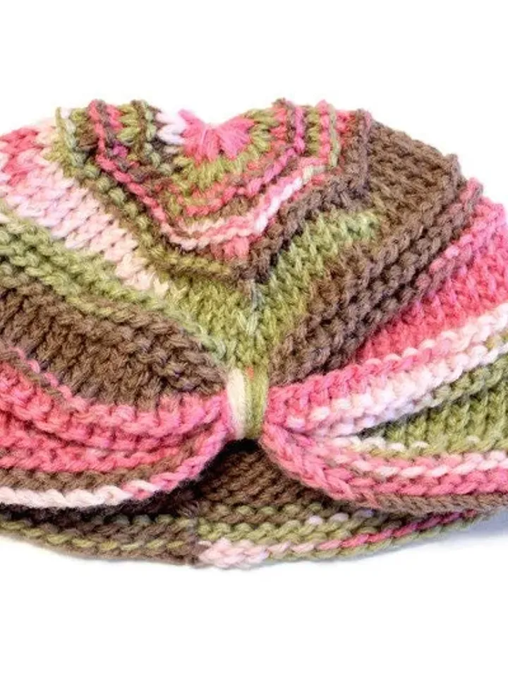 Multi Colored Knit Yarn Beanie Hat with Synched Up Front, Kids and Babies, Baby Hat, Baby Shower Gift Ideas for New Moms, Infant Crib Hat