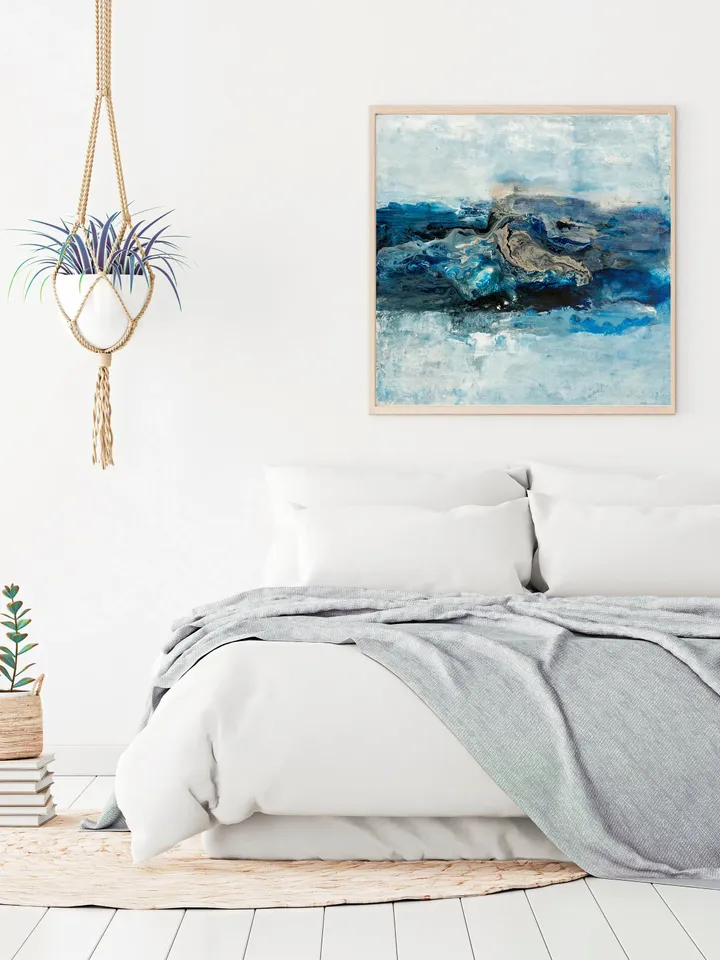 Abstract Art. Abstract Painting.Seascape Painting.Paintings on Canvas Original.Acrylic Painting.Modern Painting.Large Painting.Blue Painting