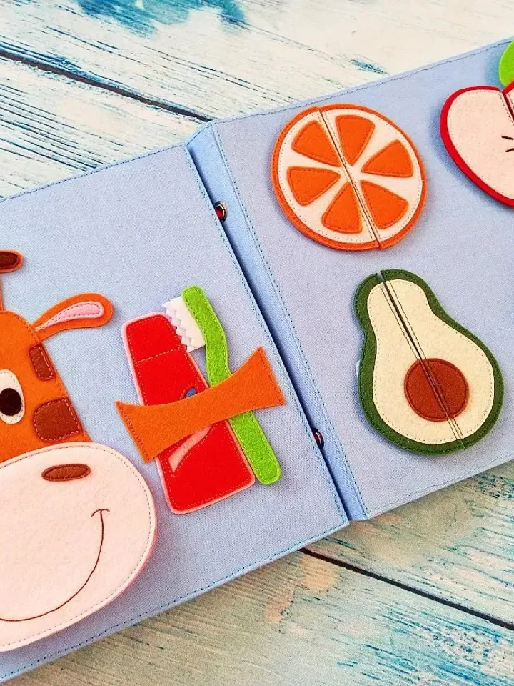 Educational children's book handmade, Homemade Picture Quite Book, felt educational toys