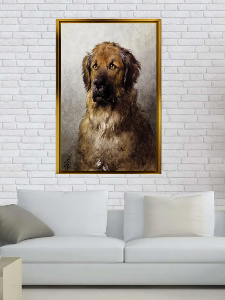 Dog Print on Canvas , Floating Frame Option, Modern Wall Art, Extra Large Canvas Wall Art