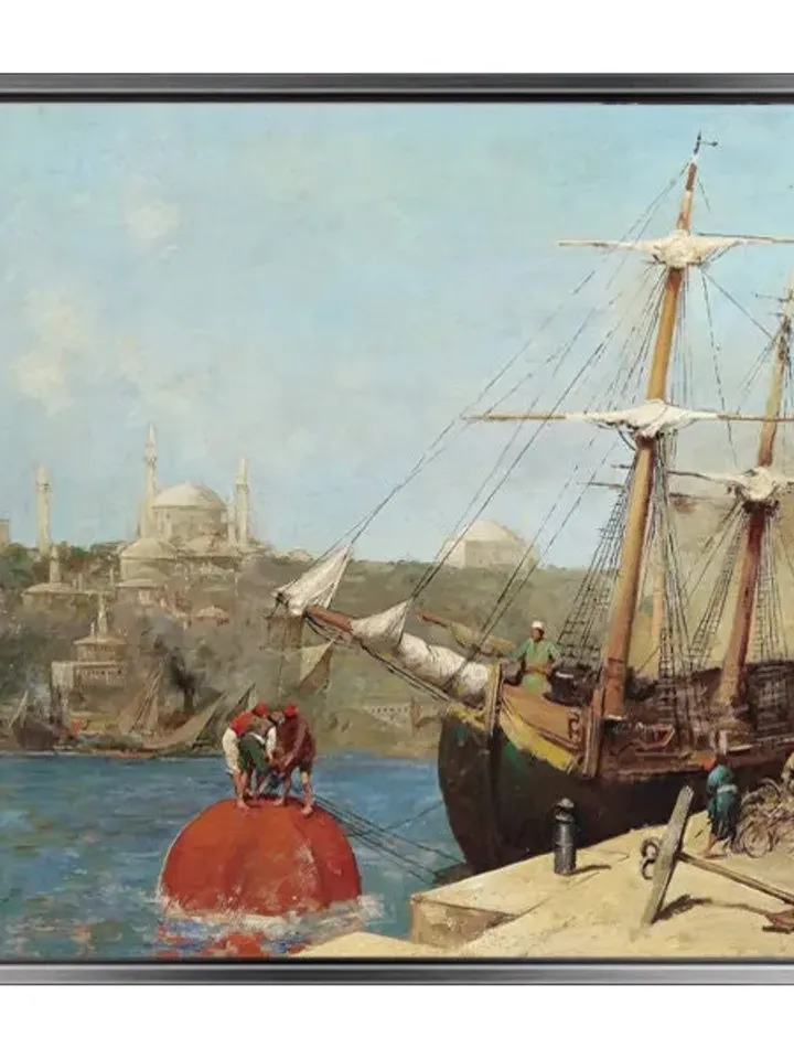 Ship Print on Canvas , Floating Frame Option, Modern Wall Art, Extra Large Canvas Wall Art