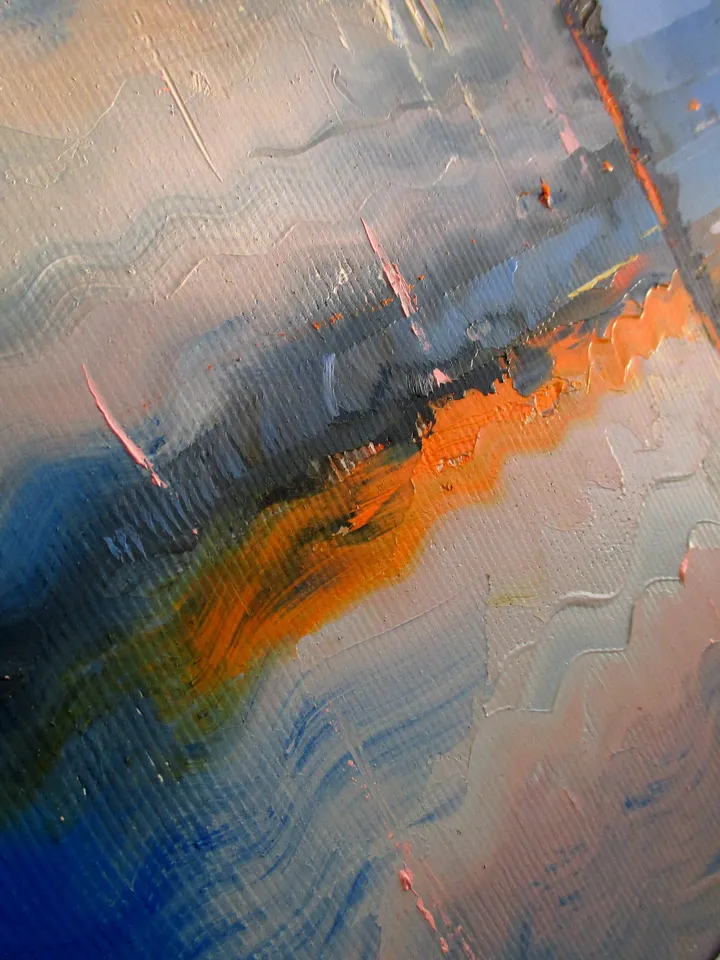 Chicago Painting ORIGINAL OIL PAINTING on Canvas, HAND PAINTED Lake Michigan Chicago Skyline Original Art by "Walperion"
