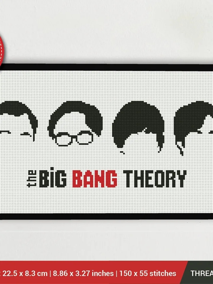 The Big Bang Theory Cross stitch pattern | Embroidery Pattern | Instant Download | Embroidery Designs