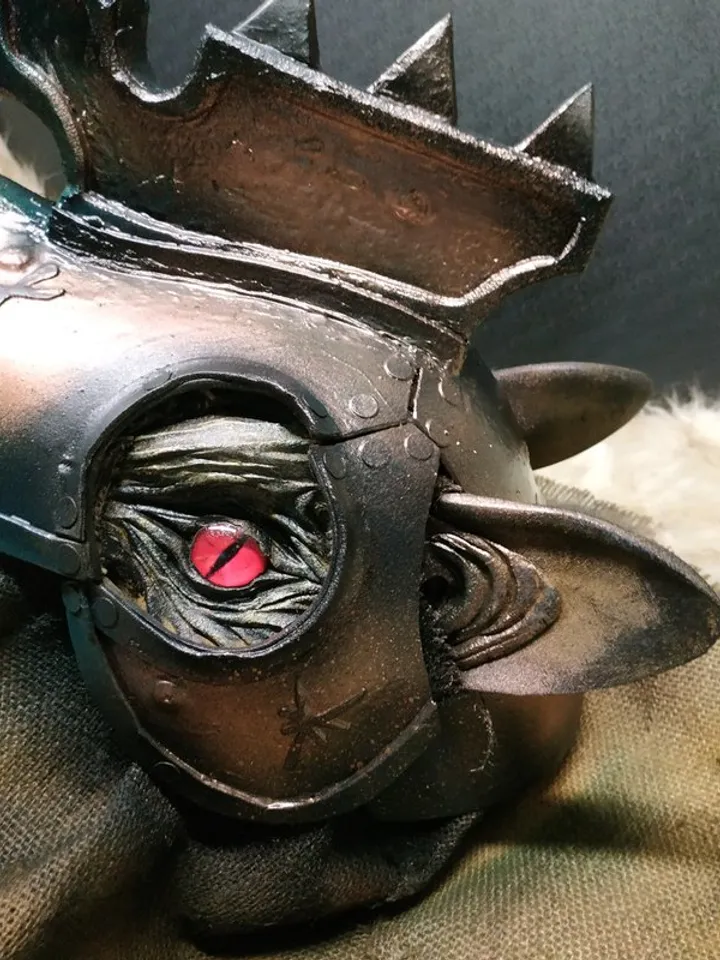 Skaven - head mask - clan Mors - helmet - Warhammer - inspired - Fantasy Battle