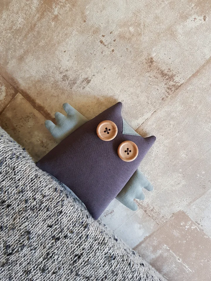 Owl sewing pattern PDF digital tutorial in English, rag doll sewing diy
