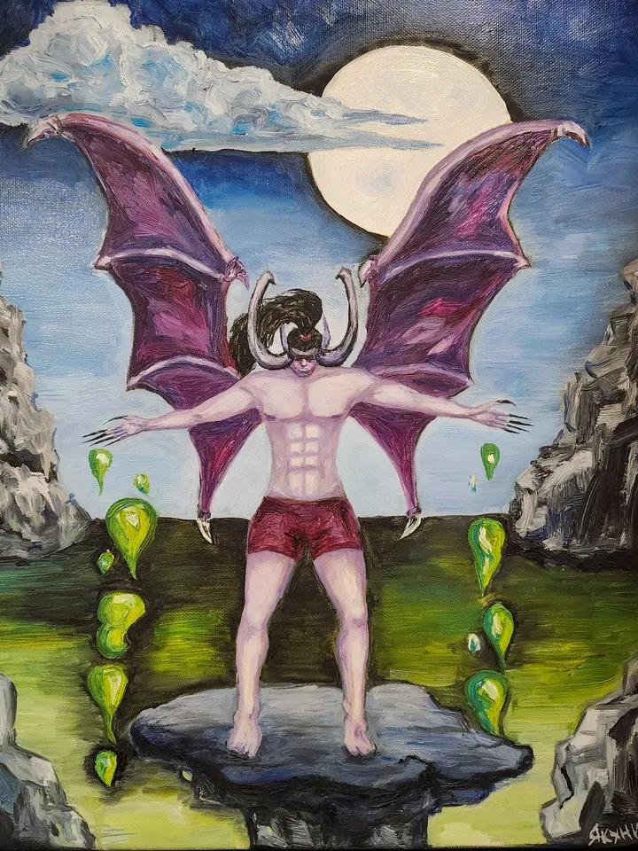 Cursed elf | Oil painting | 46×38 cm