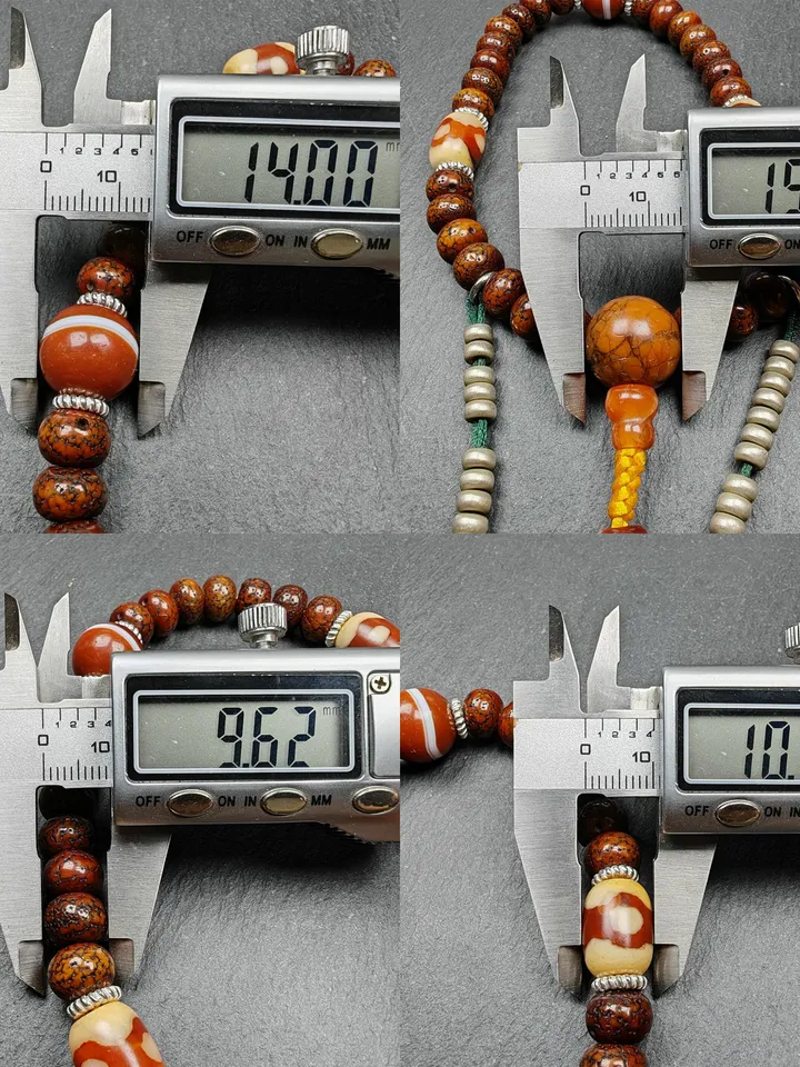 Gandhanra Authentic Tibetan Handhold Wrist Mala - 10mm Old Lotus Seed Beads Bracelet - Best Portable Buddhist Prayer Beads for Meditation