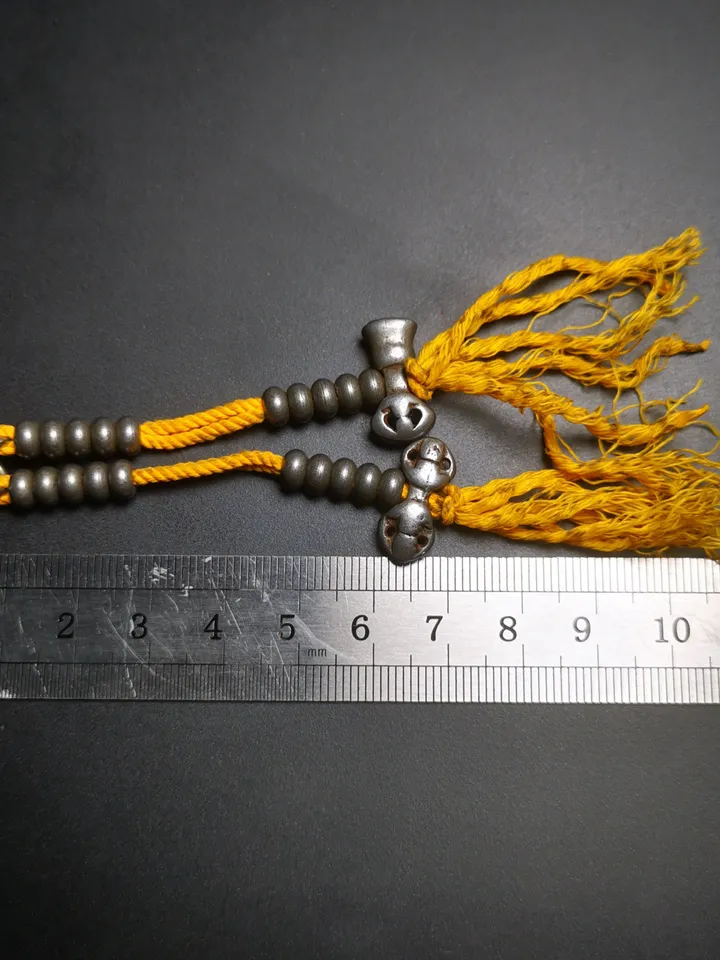 Gandhanra Handmade Tibetan Buddhist Mala Counters,Prayer Bead Counters,with Dorje and Vajra, Made of Cold Iron