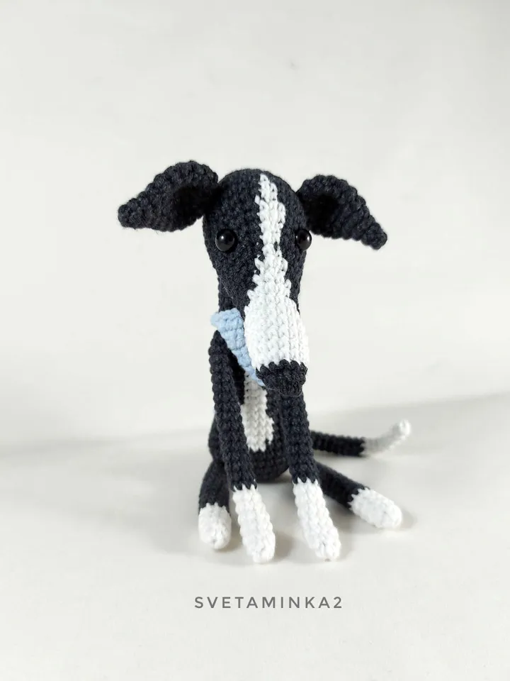 Greyhound Crochet Pattern Amigurumi Dog Whippet, Italian Greyhound, Galgo, Sighthound, Lurcher. Digital Download. PDF.