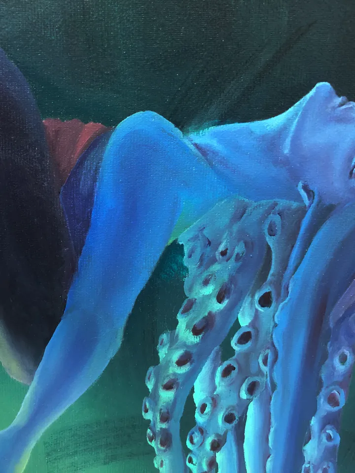 Octomaris Nim Painting On the light Artwork by Iris Buton