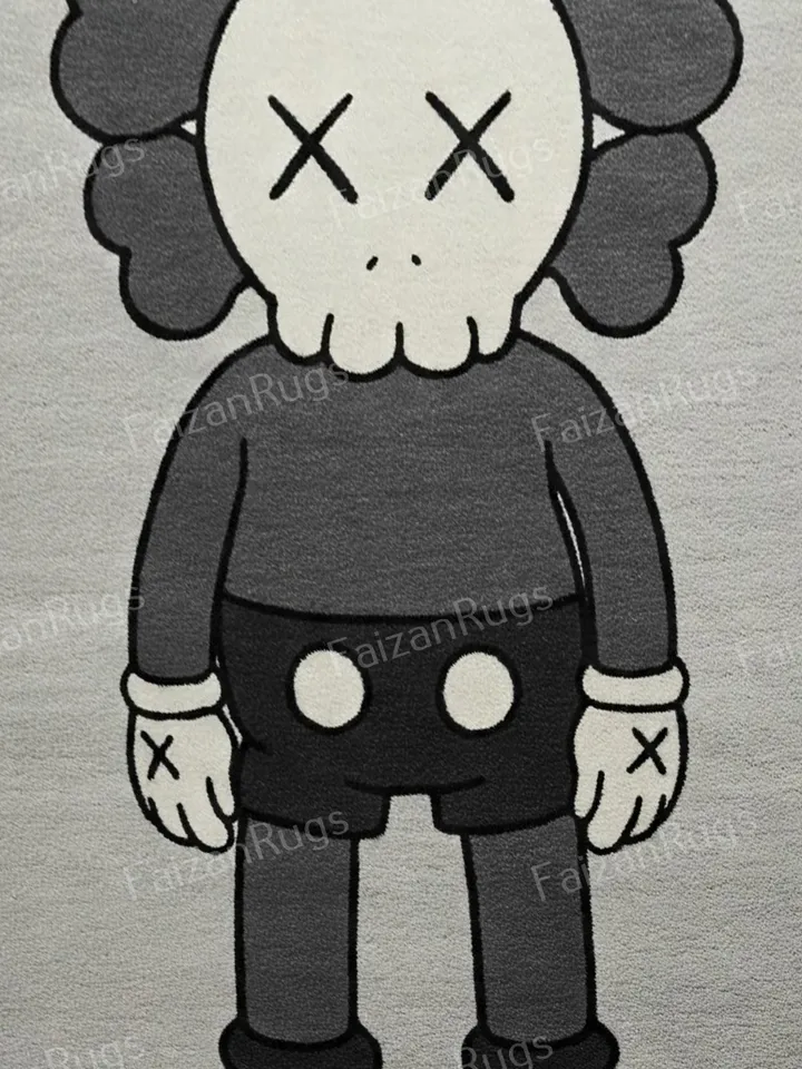 Kaws Handmade 100% Wool Rugs, Case Rugs and Carpets, Handmade Rugs For Living Room, Dining Room, Hallway, Multiroom Carpets, Anime Rugs