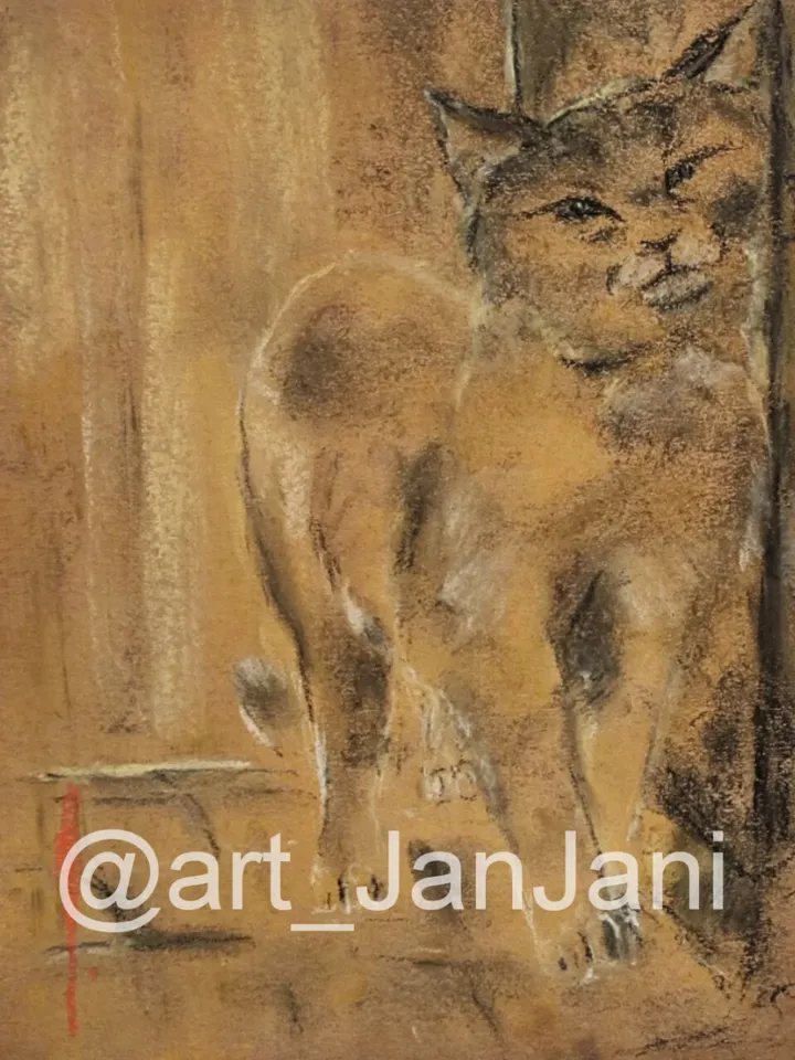 Cat digital file for art print from my original drawing