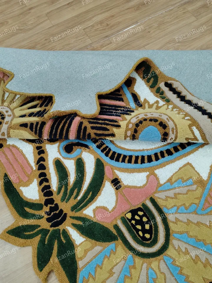 Buy 8x10 Aesthetic Hand Tufted Rug 100% Wool For Living Room, Bed Room, Kids Room In Any Size 10x14,9x12,8x10,6x9,5x8,3x5 Quick Up Guys!