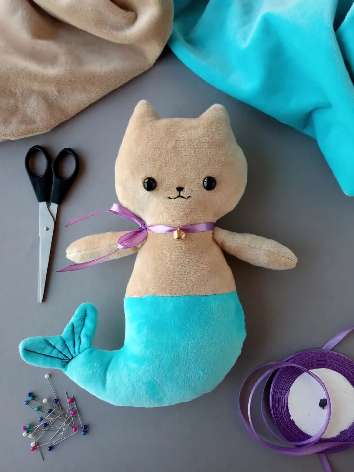 Mermaid Cat Sewing Pattern PDF