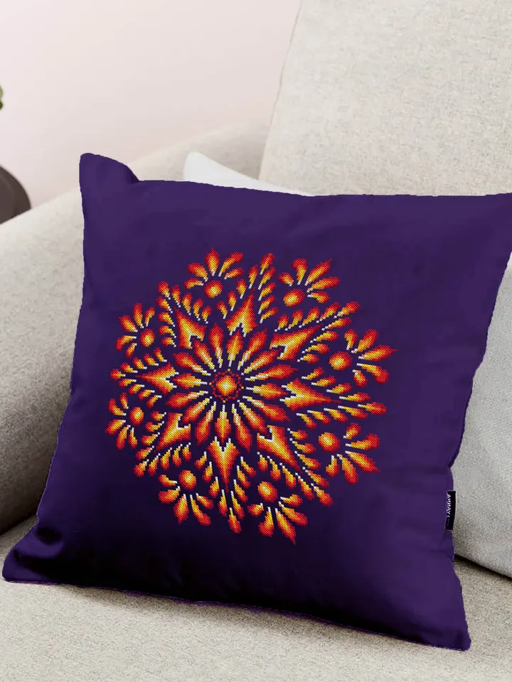 Mandala set cross stitch pattern PDF, Flower mandala cross stitch chart, Mandala pattern digital download PDF, Easy cross stitch pillow #S41