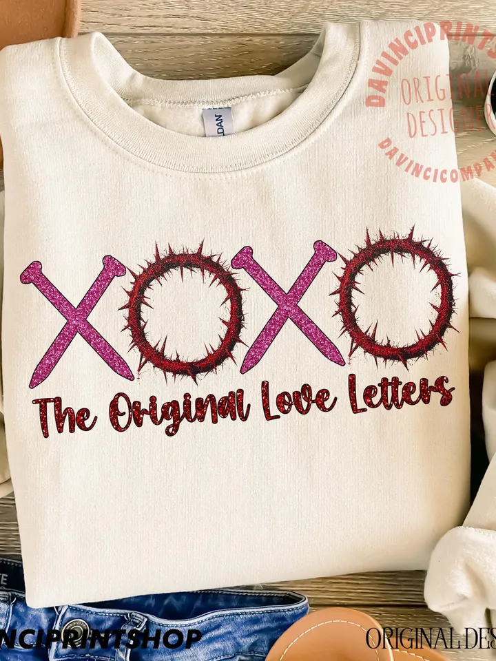 XOXO png, Thorn of crown png, Christian Valentines, Bible verse png, Glitter Valentines, Retro Valentines png, Valentines Day png, xoxo