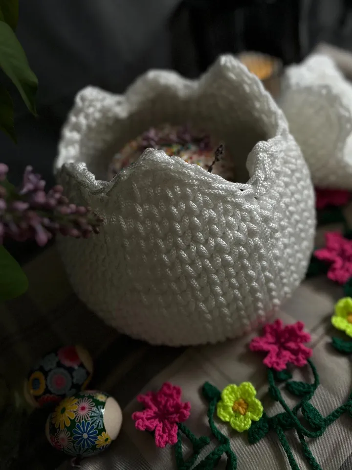 Crochet pattern Easter Egg basket PDF Digital instant download, Video tutorial, Storage organization, Chicken Basket, Table decor