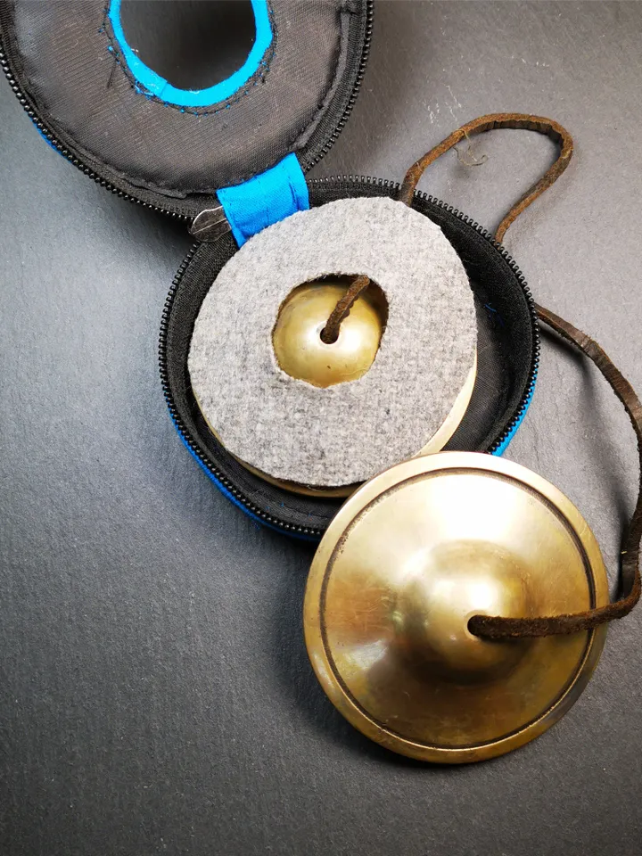 Gandhanra 8.3cm Tibetan Cymbals,Copper Tingsha Bell,Buddhism Ritual Implement,Handmade in Nepal