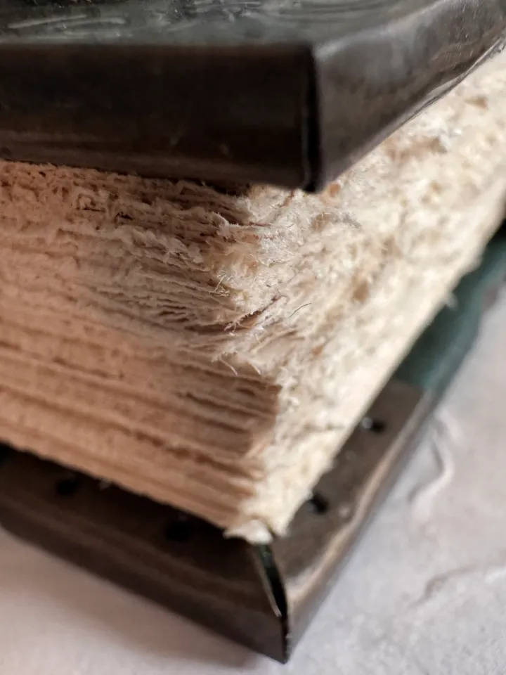 Notebook with an eye made of genuine leather, grimoire, book of shadows.