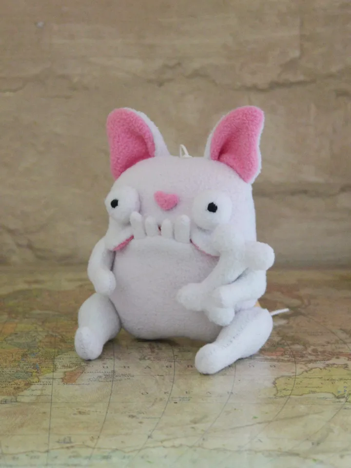 PDF Plush Toy Pattern – Fleece Dog with Bone Softie