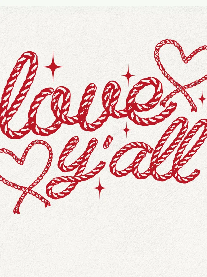 Love Y'All PNG, Western Valentine png, Cowgirl Valentines png, Cowboy valentines png, Western png, Valentines day png, Love png, xoxo, png