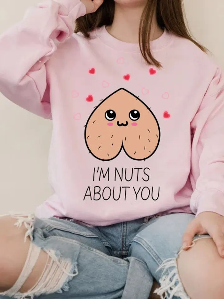 Nuts about you svg png file, digital download, png jpg file, Valentines Day card Clipart, funny design, sublimation, tshirt, adult mug