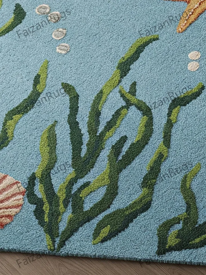 Buy the Under the Sea Rug, Handmade Area Rug, Carpet for Home, Bedroom Rug. Living Room Rug, Kids Carpet, 3x5, 4x6, 5x7, 7x10, 8x10, 9x12