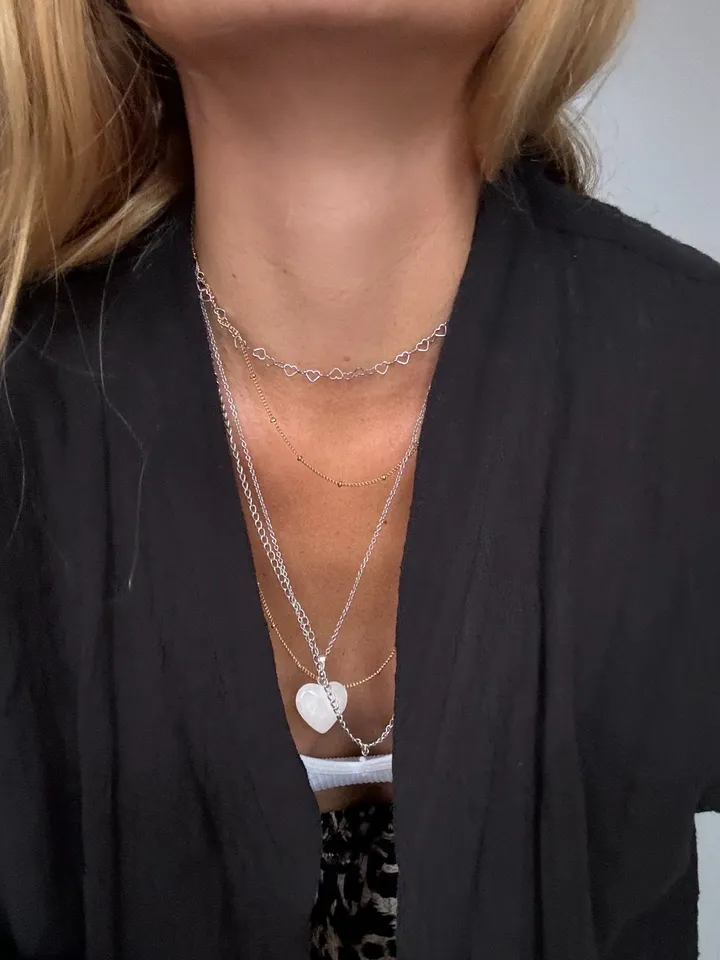 Sterling silver heart shape chocker  | handmade silver jewelery |  |minimalist jewelery | silver minimalist necklace for women