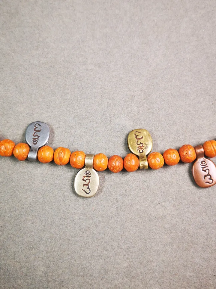 Gandhanra Handmade Buddhist Mala Counter Clip,Bum Counter Clip for Prayer Beads,Hum Letter,Mala Accessories