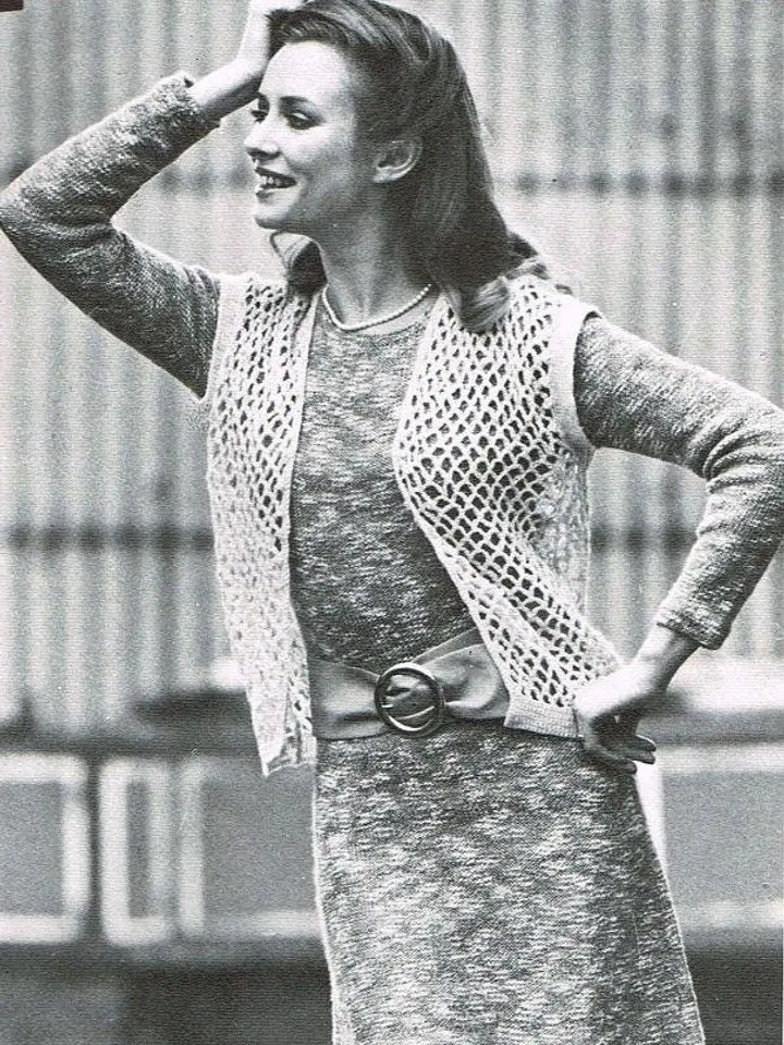 Crochet mesh top, vest mesh women clothing pattern vest pdf instant download
