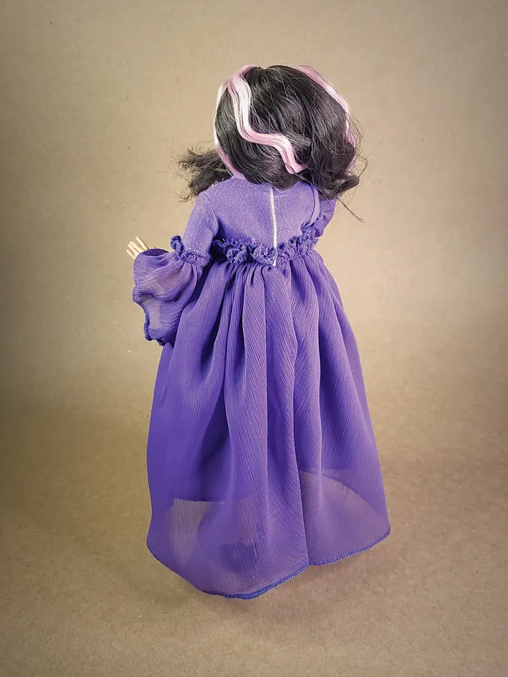 Handmade purple maxi dress for 1/6 scale fashion female dolls