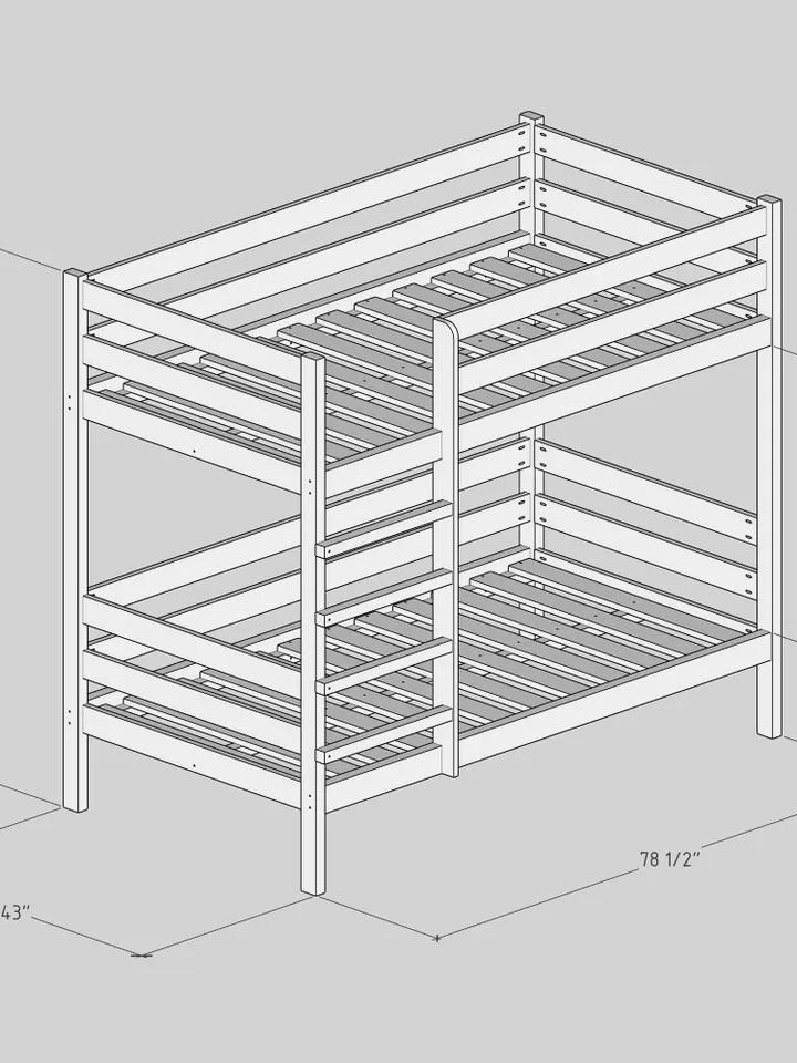 Bunk Bed Plans, Twin Size, PDF, DIY