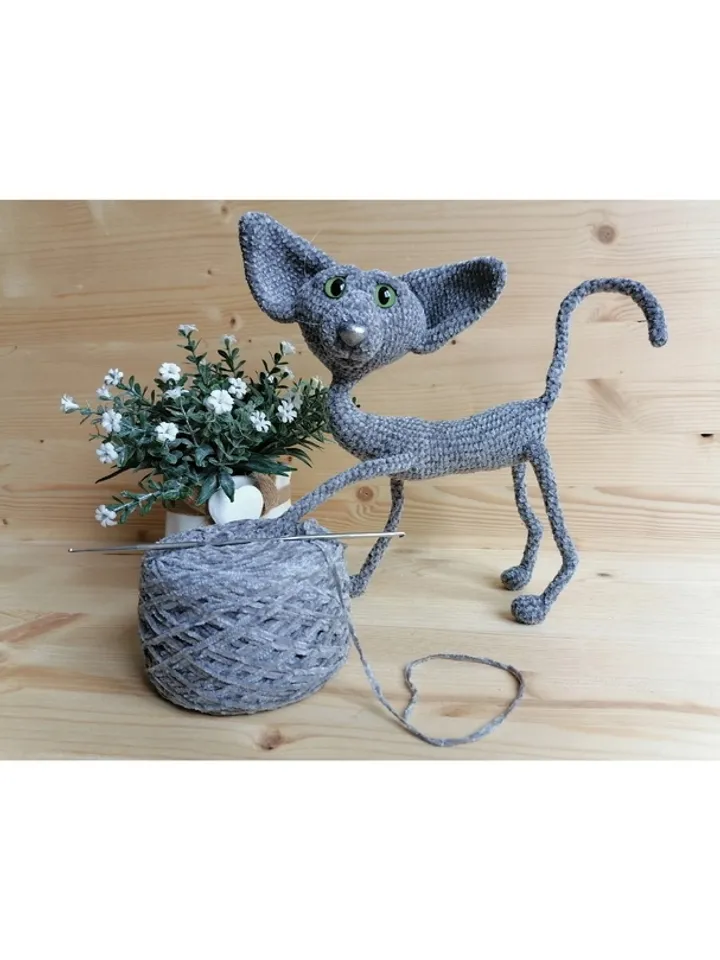 Crochet pattern Oriental cat - digital tutorial PDF