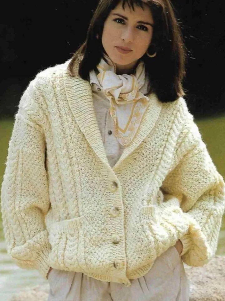 Aran cardigan knitting patterns, women aran cardigan, knitting patterns cardigan pdf