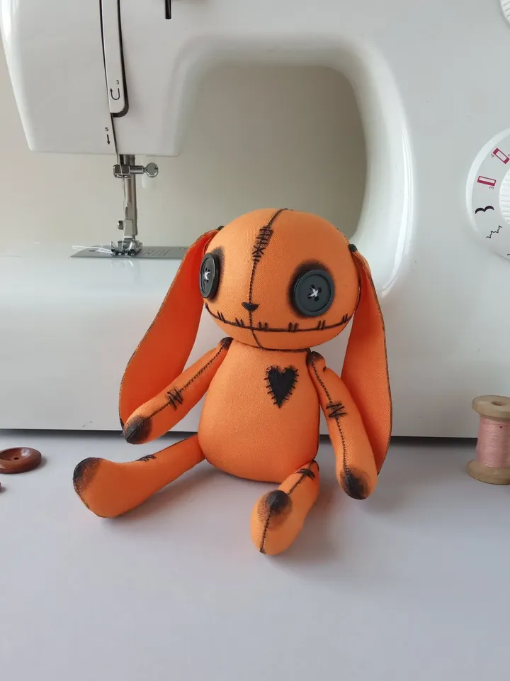 Handmade Bunny Doll – Orange