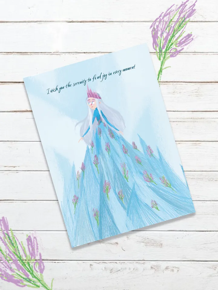 Digital card with wishes, Illustrated postcards, Digital art, fairytale postcard, unusual wish, dreamy