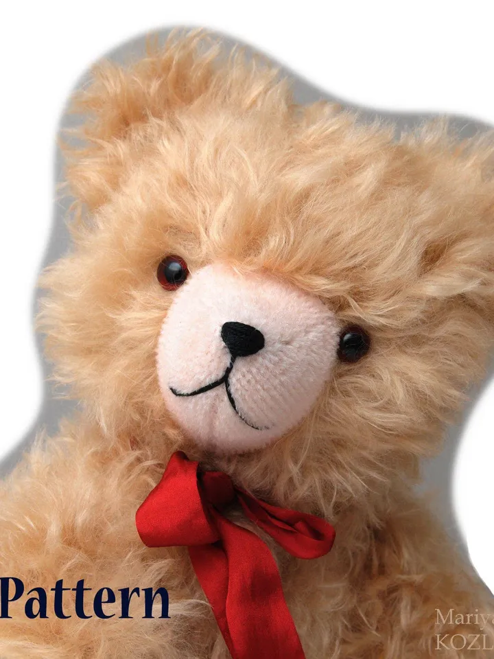 PDF Sewing Huge Antique Teddy Bear E-Pattern 21 inch (53cm) Artist design/ jointed bear pattern/classic traditional bear
