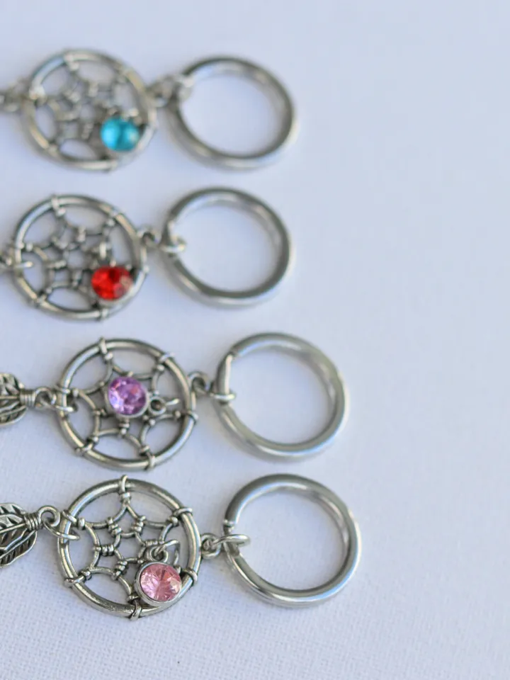 Dreamcatcher keychain spiritual keyring protection gift small metal dream catcher boho key charm