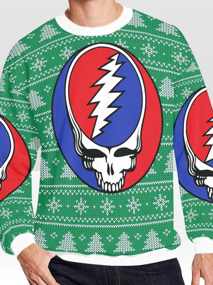 Grateful Dead Ugly Christmas Sweater, Christmas Sweatshirt