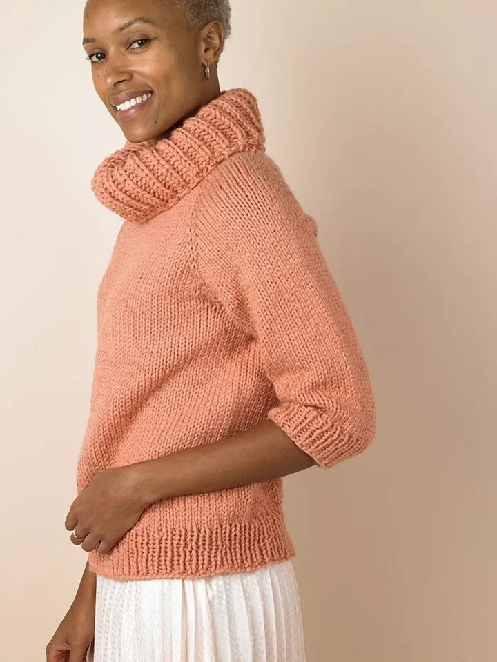 Sweater easy pattern, knitting pattern women and ladies sweater, chunky sweater pattern