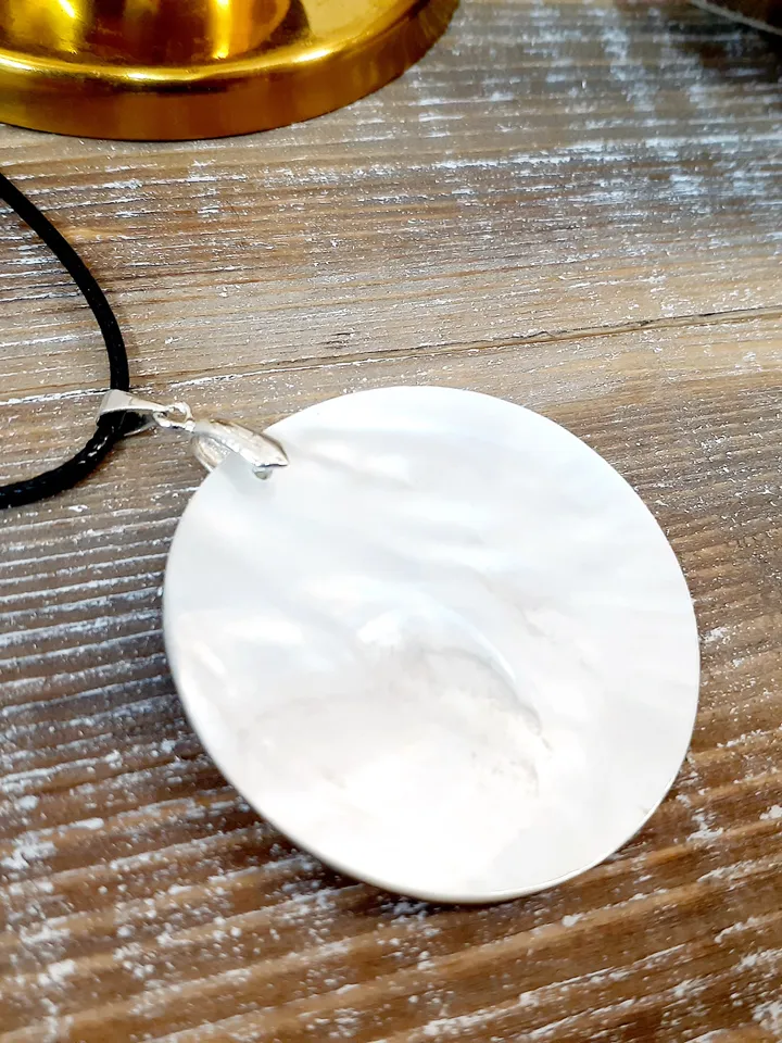 Pearl pendant necklace: Eagle Owl in style of Gustav Klimt • Awesome bird pendant for stylish women • Mystery Halloween owl amulet for witch