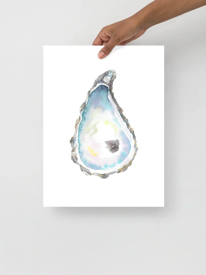 Oyster Print Set ,Watercolor Oyster, Oyster Painting, Oyster 3 Piece Set, Seaside Decor,Seaside Art Poster,Oyster Shell Art, Ocean Art Print